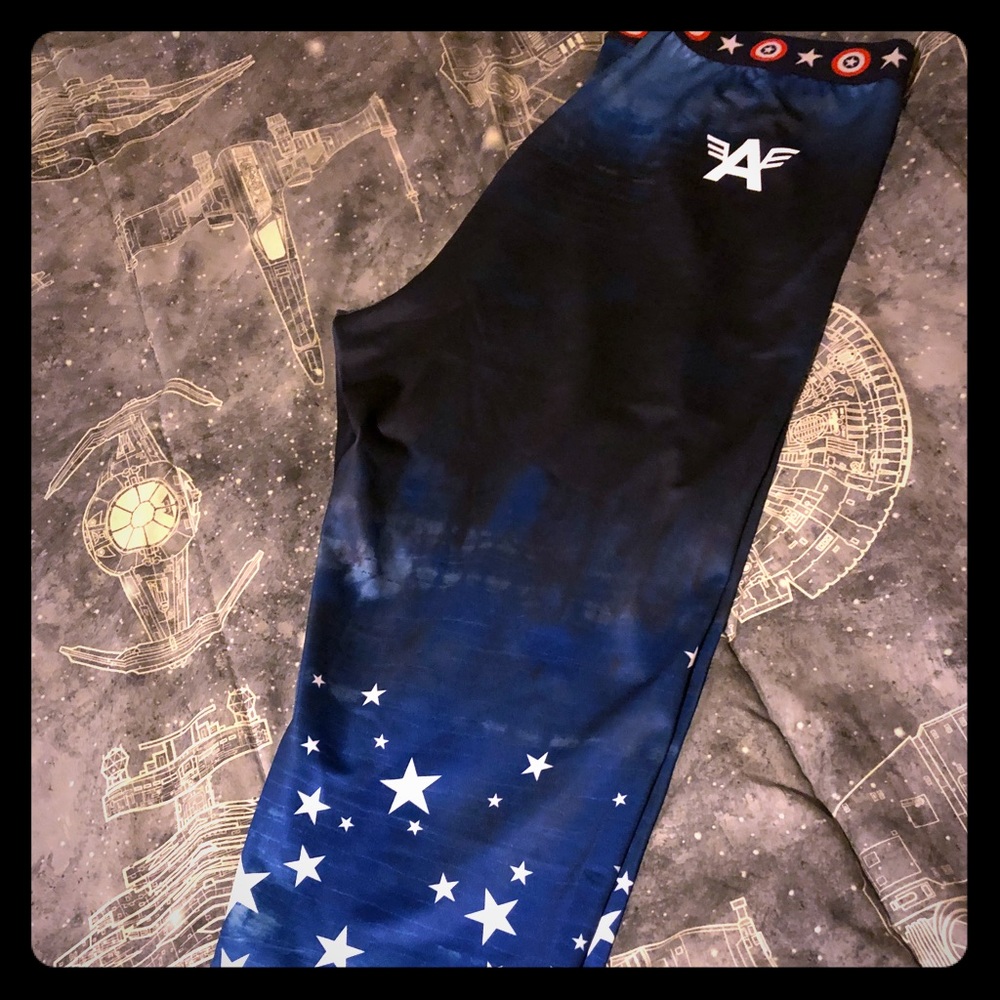Captain America workout leggings